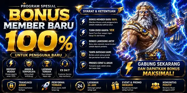 PROMO NEW MEMBER 100%