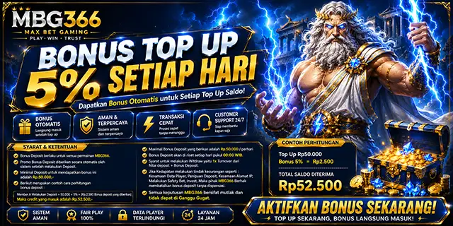BONUS DEPOSIT 5%