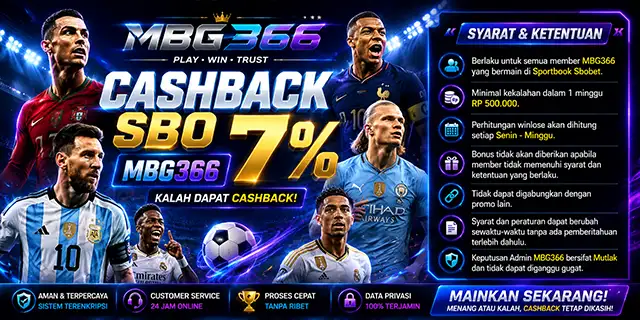 Cashback SBO 7% MBG366